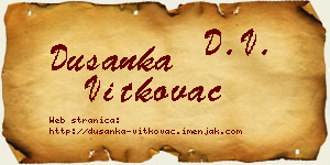 Dušanka Vitkovac vizit kartica